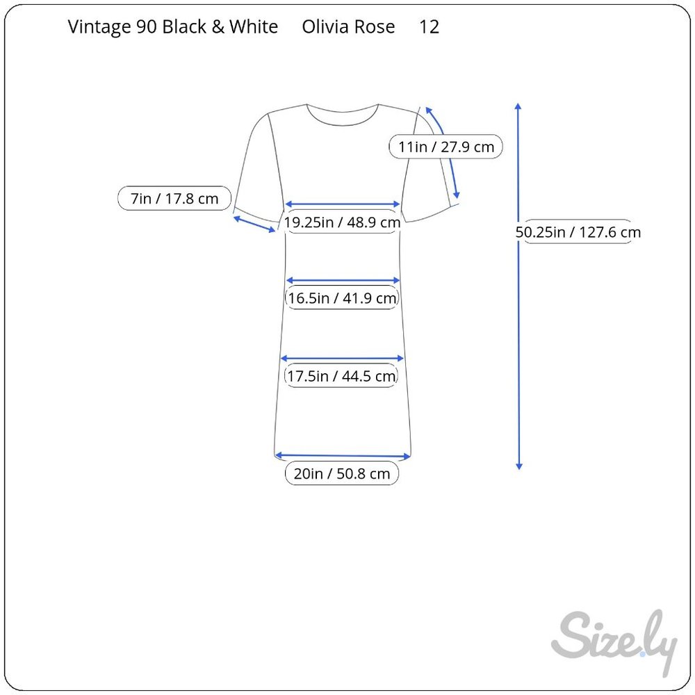 Olivia Rose Vintage 90’s Classic Black & White Dress - Picture 6 of 6